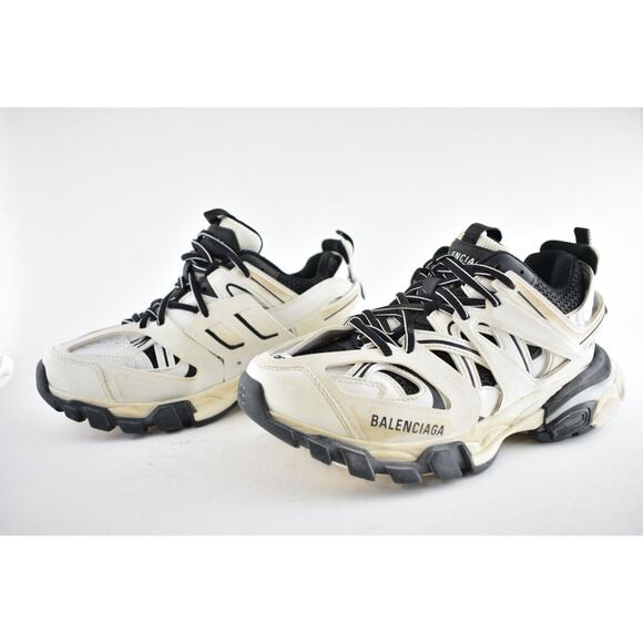 Balenciaga Track Sneaker Black White Distress Worn Out Platform Flat Trainer 38 - Picture 6 of 8